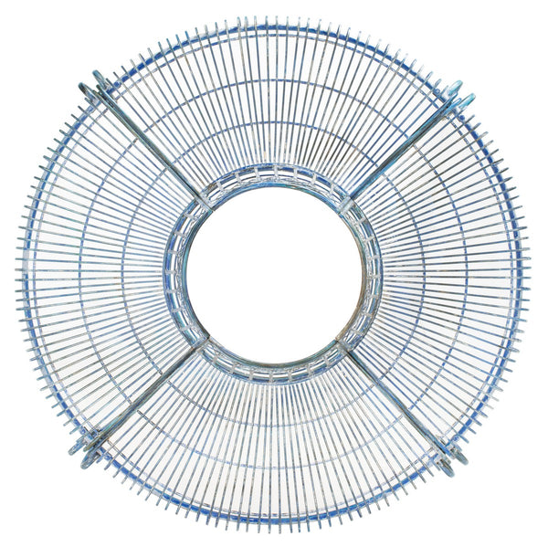 Ally Outdoor Tree Bench - Antique Blue Wrought Iron Garden Seating with Elegant Curved Design 60.25"