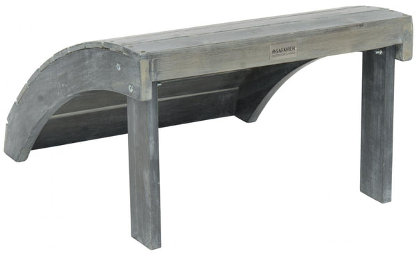 Mopani Ottoman - Stylish Acacia Wood Footrest for Outdoor Relaxation, Perfect for Adirondack Seating