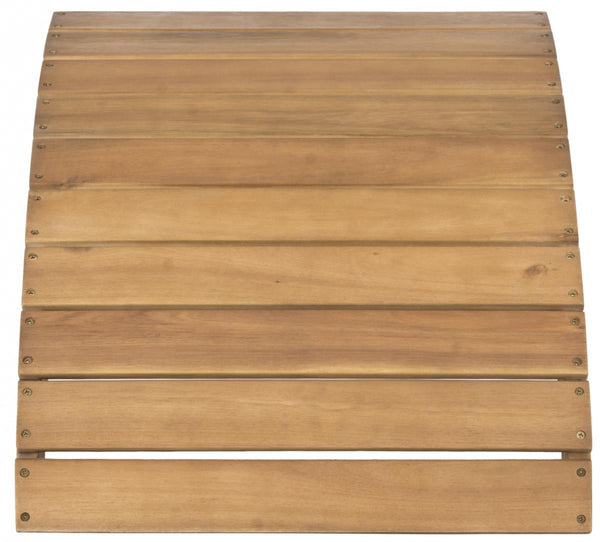 Mopani Ottoman - Stylish Acacia Wood Footrest for Outdoor Relaxation, Perfect for Adirondack Seating