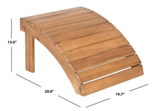 Mopani Ottoman - Stylish Acacia Wood Footrest for Outdoor Relaxation, Perfect for Adirondack Seating