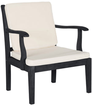 Bradbury 4-Piece Outdoor Living Set - Dark Slate Grey Acacia Furniture with Cushions for Comfort