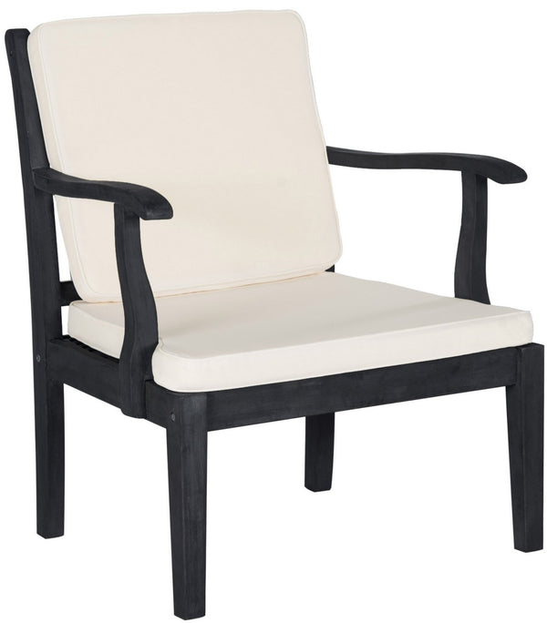 Bradbury 4-Piece Outdoor Living Set - Dark Slate Grey Acacia Furniture with Cushions for Comfort