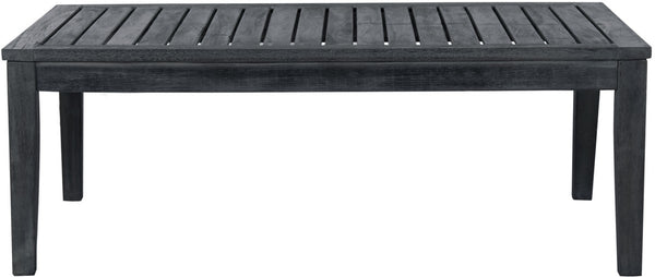 Bradbury 4-Piece Outdoor Living Set - Dark Slate Grey Acacia Furniture with Cushions for Comfort