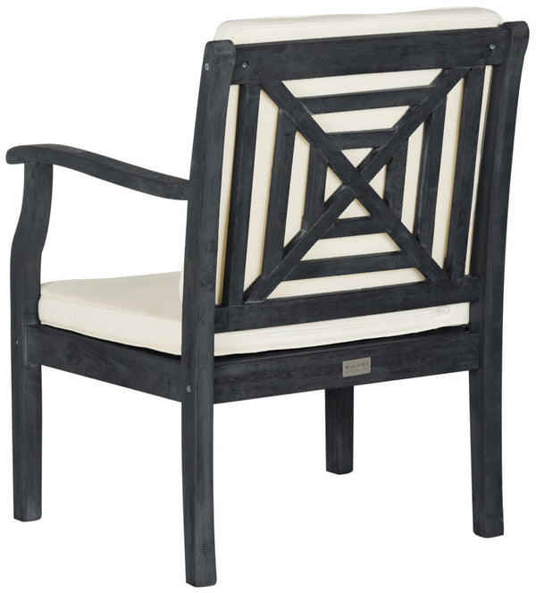 Del Mar 4-Piece Outdoor Furniture Set - Stylish Dark Slate Grey Acacia with Cushions & Table