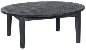 Anaheim 5-Piece Coffee Set – Stylish Dark Slate Grey Acacia Furniture with Beige Cushions for Relaxing