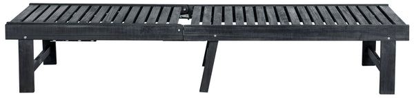 Safavieh Inglewood Chaise Lounge Chair Dark Slate Grey/Beige  Wood PAT6723K