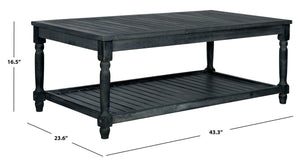 Oakley Outdoor Coffee Table - Stylish Acacia Wood Design with Quick Drainage for Coastal Charm