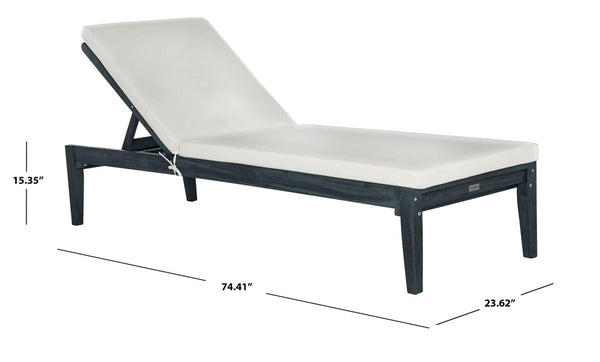 Azusa Sunlounger - Elegant Acacia Wood Outdoor Lounge Chair with Plush Cushion for Ultimate Relaxation