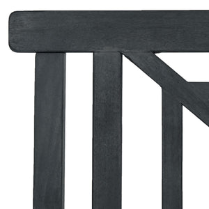 Del Mar 3 Seat Bench - Tropical-Inspired Wood Bench with Plush Cushion for Relaxing Outdoor Spaces