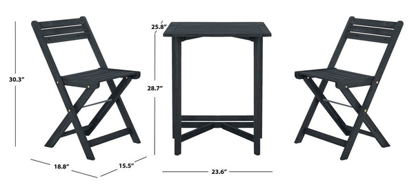 Gallo Contemporary Balcony Bistro Set – Modern French Style with Solid Wood and Chic Design