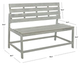 Safavieh Ruben Balcony Bench And Table Ash Grey Wood PAT6753C