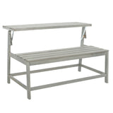 Safavieh Ruben Balcony Bench And Table Ash Grey Wood PAT6753C