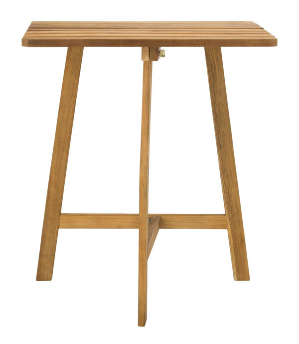 Benton Contemporary Balcony Table for Stylish Outdoor Entertaining – Durable Acacia Wood Design
