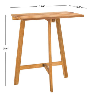 Benton Contemporary Balcony Table for Stylish Outdoor Entertaining – Durable Acacia Wood Design
