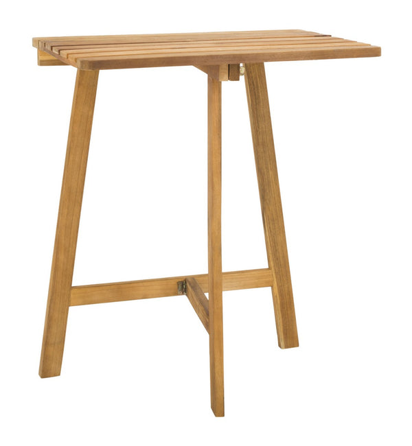Benton Contemporary Balcony Table for Stylish Outdoor Entertaining – Durable Acacia Wood Design