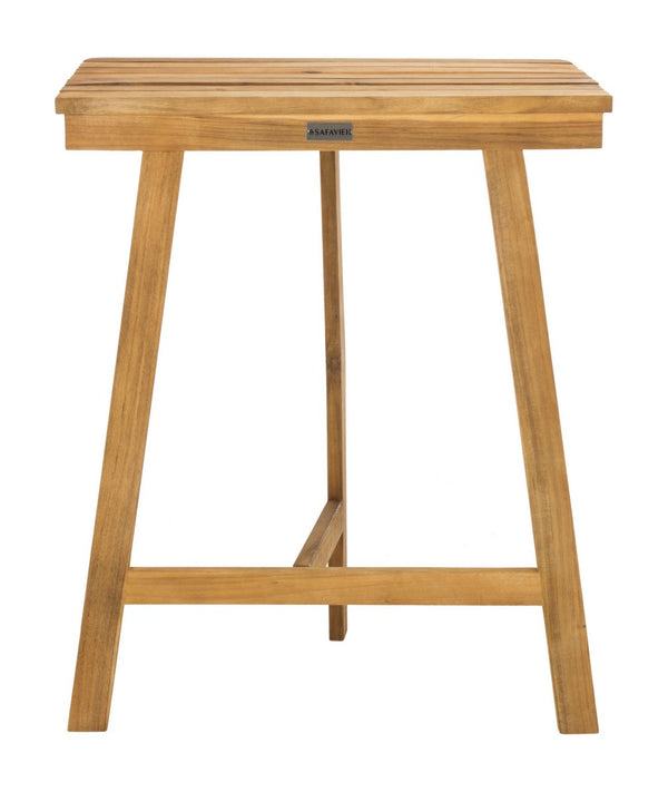 Benton Contemporary Balcony Table for Stylish Outdoor Entertaining – Durable Acacia Wood Design