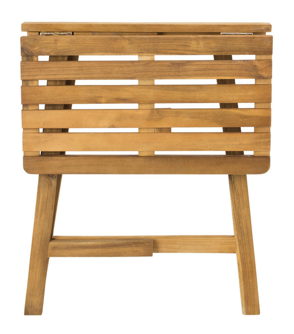 Benton Contemporary Balcony Table for Stylish Outdoor Entertaining – Durable Acacia Wood Design