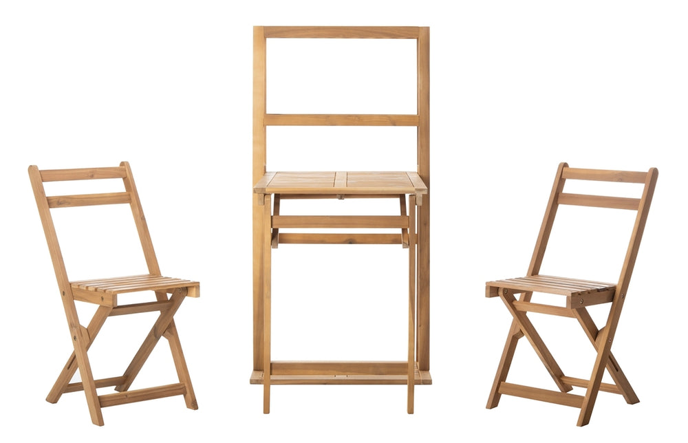 Griffen Outdoor Balcony Dining Cabinet Set – Stylish Acacia Wood Furniture for Alfresco Living