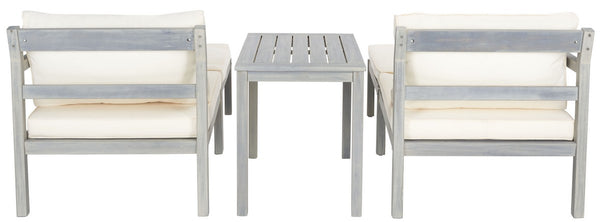 Pratia 5 Piece Outdoor Set - Luxurious Lounge Experience with Versatile Ottomans and Acacia Table