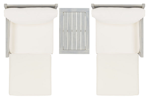 Pratia 5 Piece Outdoor Set - Luxurious Lounge Experience with Versatile Ottomans and Acacia Table