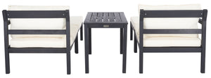 Pratia 5 Piece Outdoor Set - Luxurious Lounge Experience with Versatile Ottomans and Acacia Table
