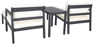 Pratia 5 Piece Outdoor Set - Luxurious Lounge Experience with Versatile Ottomans and Acacia Table