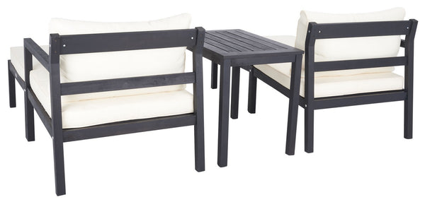 Pratia 5 Piece Outdoor Set - Luxurious Lounge Experience with Versatile Ottomans and Acacia Table