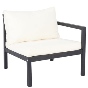 Pratia 5 Piece Outdoor Set - Luxurious Lounge Experience with Versatile Ottomans and Acacia Table