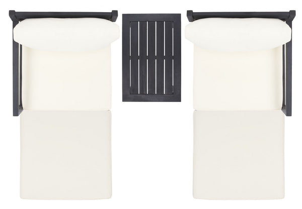 Pratia 5 Piece Outdoor Set - Luxurious Lounge Experience with Versatile Ottomans and Acacia Table