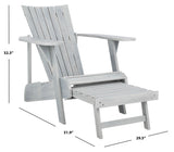 Safavieh Merlin Adirondack Chair With Retractable Footrest PAT6760C