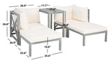 Ronson 5 Piece Outdoor Sectional Set – Stylish Comfort Oasis with Versatile Ottomans & Table