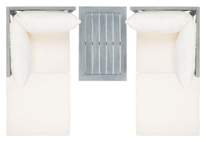 Ronson 5 Piece Outdoor Sectional Set – Stylish Comfort Oasis with Versatile Ottomans & Table