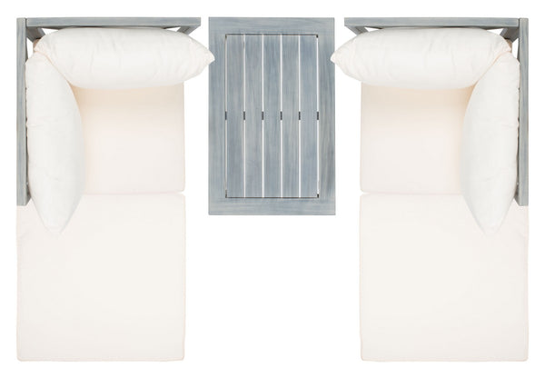 Ronson 5 Piece Outdoor Sectional Set – Stylish Comfort Oasis with Versatile Ottomans & Table