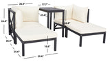 Ronson 5 Piece Outdoor Sectional Set – Stylish Comfort Oasis with Versatile Ottomans & Table