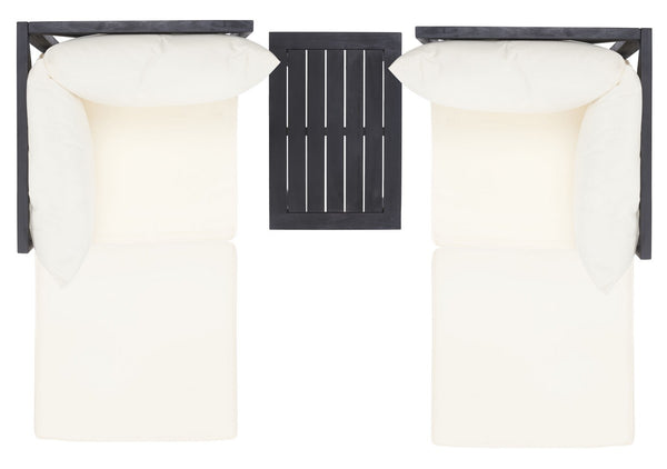 Ronson 5 Piece Outdoor Sectional Set – Stylish Comfort Oasis with Versatile Ottomans & Table