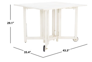 Safavieh Arvin Table And 4 Chairs White Wood PAT7001D