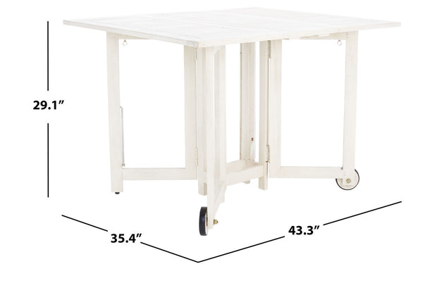 Safavieh Arvin Table And 4 Chairs White Wood PAT7001D
