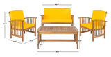 Rocklin 4 Piece Outdoor Set