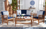 Rocklin 4 Piece Outdoor Set - Stylish Acacia Wood Furniture with Chic Cushions for Ultimate Comfort