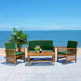 Rocklin 4 Piece Outdoor Set - Stylish Acacia Wood Furniture with Chic Cushions for Ultimate Comfort