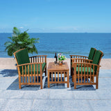 Rocklin 4 Piece Outdoor Set - Stylish Acacia Wood Furniture with Chic Cushions for Ultimate Comfort