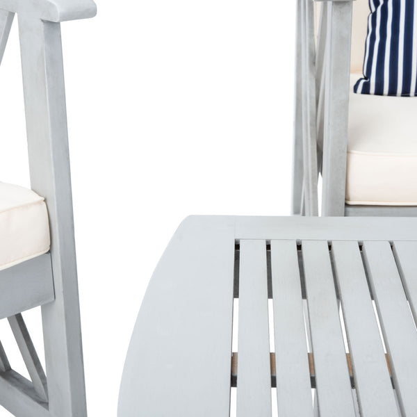 Fontana 4-Piece Outdoor Living Set - Stylish Acacia Wood Furniture with All-Weather Cushions