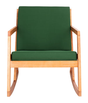 Vernon Rocking Chair – Handcrafted Eucalyptus Wood Design with Easy-Care Cushions for Outdoor Comfort