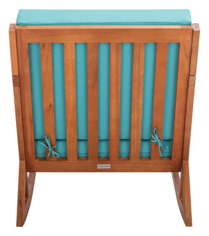 Safavieh Vernon Rocking Chair Natural/Aqua Wood PAT7013Q