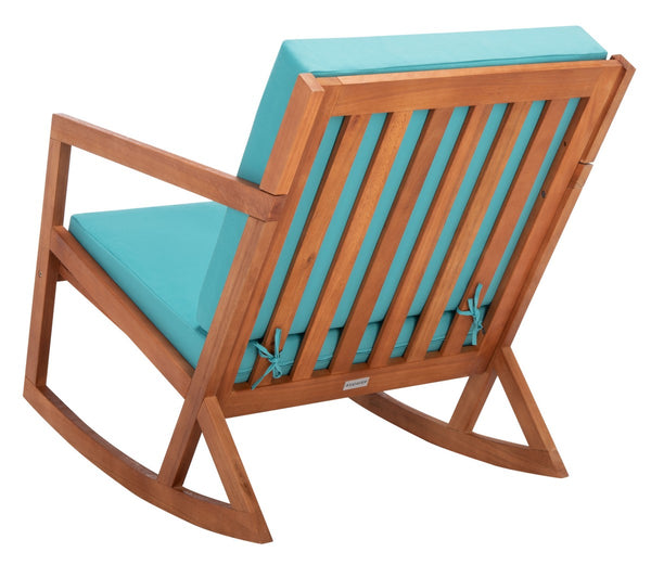 Safavieh Vernon Rocking Chair Natural/Aqua Wood PAT7013Q