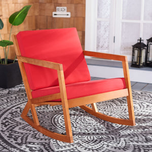Safavieh Vernon Rocking Chair Natural/Red Wood PAT7013R