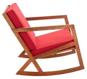 Safavieh Vernon Rocking Chair Natural/Red Wood PAT7013R