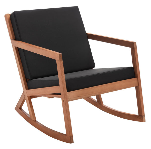 Safavieh Vernon Rocking Chair Natural/Black Wood PAT7013X