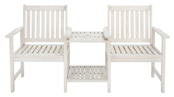 Safavieh Brea Twin Seat Bench White PAT7014C