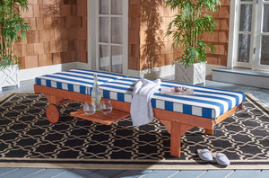 Newport Outdoor Lounge Chair with Side Table - Elegant Eucalyptus Design for Ultimate Relaxation